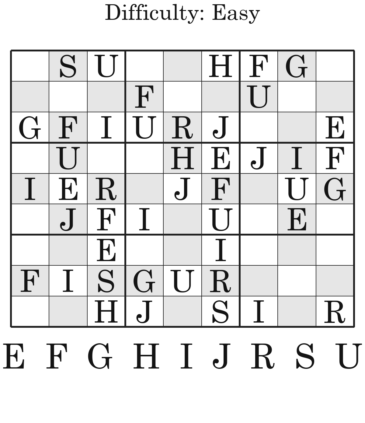 Wurdoku puzzle example
