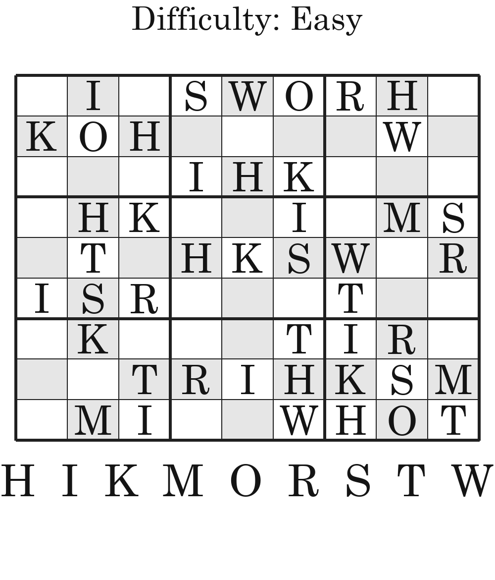 Wurdoku Puzzle